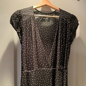 Reformation black polka dot dress